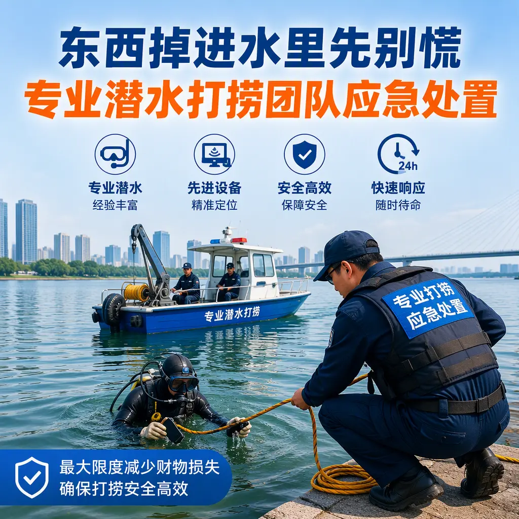 灯塔东西掉进水里先别慌，专业潜水打捞团队应急处置